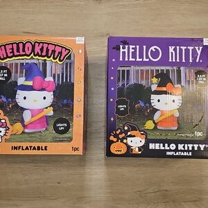 New Halloween Hello Kitty Witch Inflatable 3.5 Ft Tall 2 Colors Available